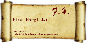 Fles Hargitta névjegykártya